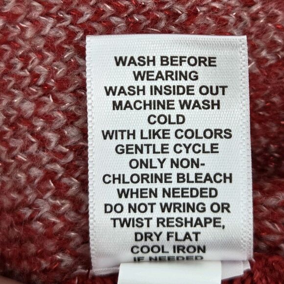 Ellle Argyle Sweater Womens Large Scalloped Neck Metallic Winter Academia Xmas - Picture 8 of 8